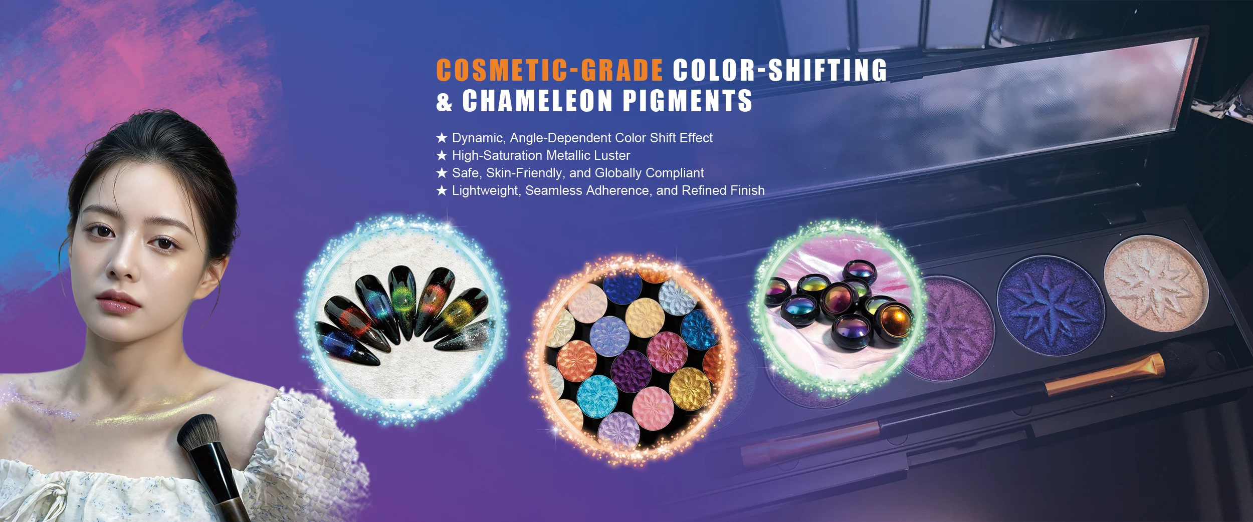 Çin Kosmetik dərəcəli Optik Rəng dəyişdirən Piqmentlər İstehsalçısı