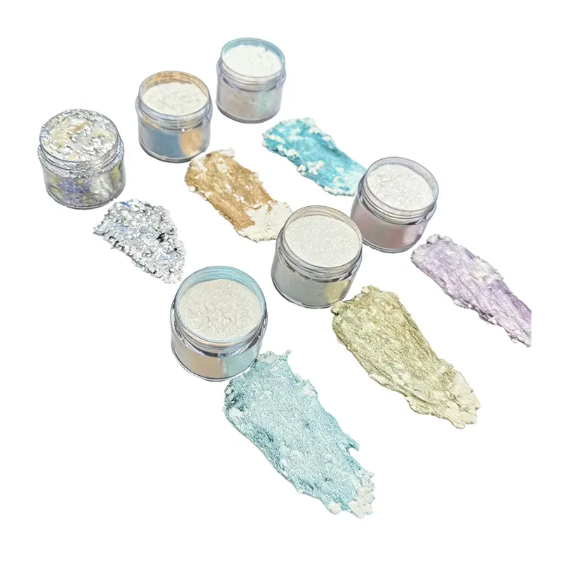 Parıldayan dırnaq lakı üçün Silver Fantasy Şəffaf Buqələmun Piqmentləri